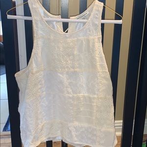 lace up, quilted tank top